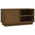 Miniatyrbild 2 av 2: Tv-bänk honungsbrun 80x35x40,5 cm massiv furu