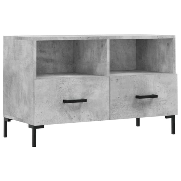Tv-bänk betonggrå 80x36x50 cm konstruerat trä