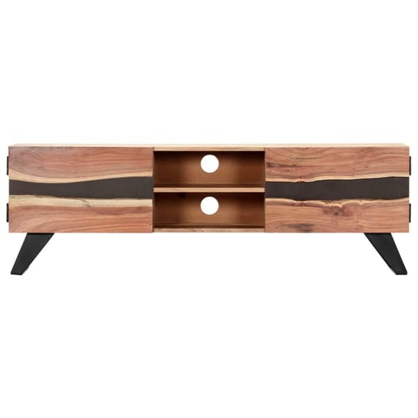 TV-bänk 140x30x45 cm massivt akaciaträ
