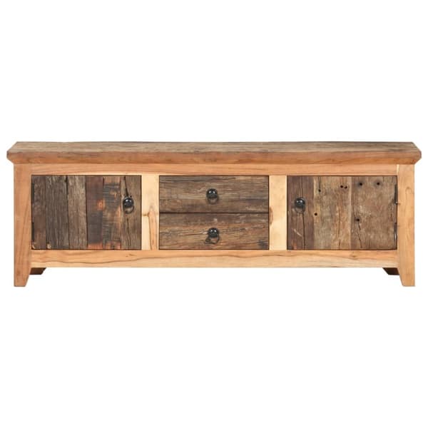 TV-bänk 120x30x40 cm massivt akaciaträ och återvunnet trä