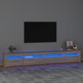 Miniatyrbild 1 av 2: Tv-bänk med LED-belysning sonoma ek 270x35x40 cm
