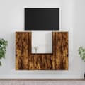 Miniatyrbild 1 av 2: TV-skåp 3 delar rökfärgad ek konstruerat trä