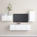 Miniatyrbild 1 av 2: TV-skåp 4 delar vit konstruerat trä