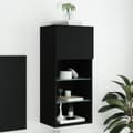 Miniatyrbild 1 av 2: Tv-bänk med LED-belysning svart 40,5x30x90 cm