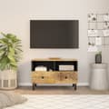 Miniatyrbild 1 av 2: Tv-bänk 70x33x46 cm massivt mangoträ