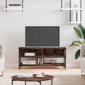 Miniatyrbild 1 av 2: Tv-bänk rökfärgad ek 100x35x45 cm konstruerat trä