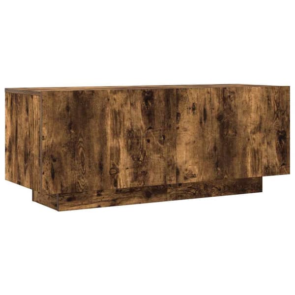 Tv-bänk rökfärgad ek 100x35x40 cm konstruerat trä