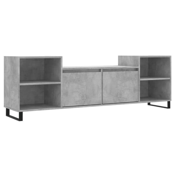 Tv-bänk betonggrå 160x35x55 cm konstruerat trä