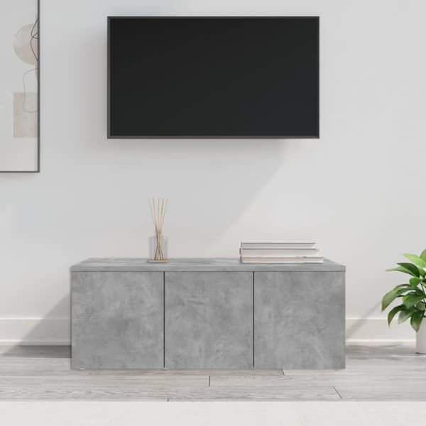 Tv-bänk betonggrå 80x34x30 cm konstruerat trä