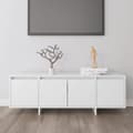 Miniatyrbild 1 av 2: Tv-bänk vit 120x30x40,5 cm konstruerat trä