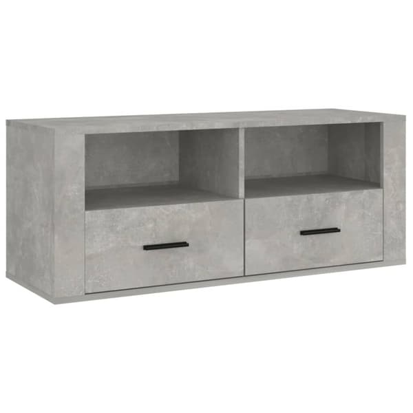 Tv-bänk betonggrå 100x35x40 cm konstruerat trä