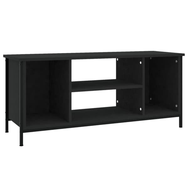 Tv-bänk svart 102x35x45 cm konstruerat trä