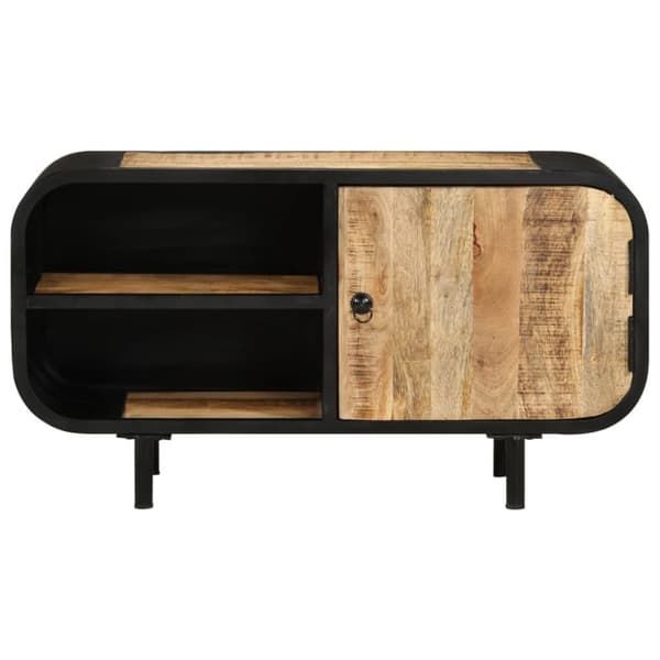 TV-bänk 90x30x48 cm grovt mangoträ