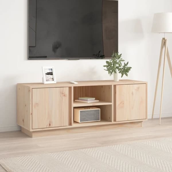Tv-bänk 110x35x40,5 cm massiv furu