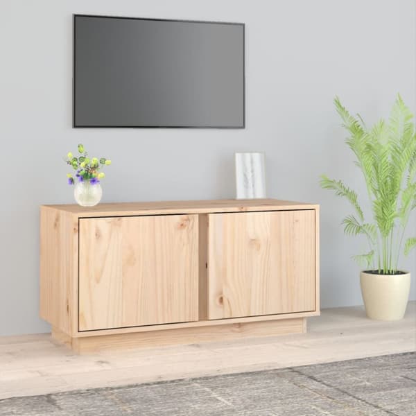 Tv-bänk 80x35x40,5 cm massiv furu