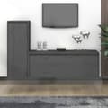 Miniatyrbild 1 av 2: Tv-bänk 2 st grå massiv furu