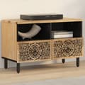 Miniatyrbild 1 av 2: Tv-bänk 70x33x46 cm massivt mangoträ