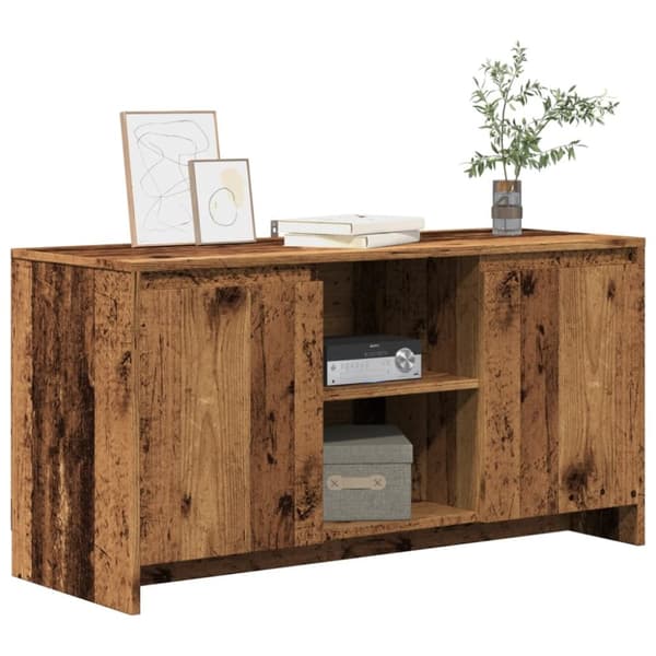 Tv-bänk åldrat trä 102x37,5x52,5 cm konstruerat trä