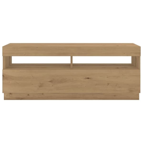 vidaXL TV-bänk med LED-lampor artisan ek 300x35x40 cm konstruerat trä