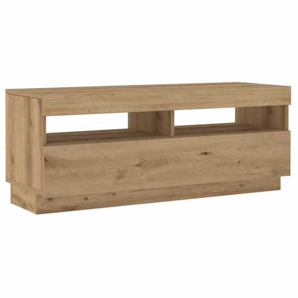 vidaXL TV-bänk med LED-lampor artisan ek 200x35x40 cm konstruerat trä