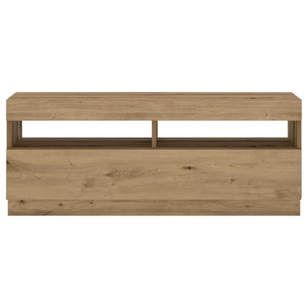 vidaXL TV-bänk med LED-lampor artisan ek 200x35x40 cm konstruerat trä