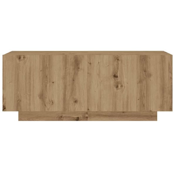 vidaXL TV-bänk med LED-lampor artisan ek 200x35x40 cm konstruerat trä