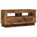Miniatyrbilde 7 av 11: vidaXL TV-benk med LED-lys gammelt tre 260x35x40 cm konstruert tre