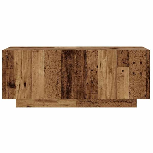 vidaXL TV-benk med LED-lys gammelt tre 260x35x40 cm konstruert tre