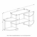 Miniatyrbild 2 av 2: Furinno - 12258 - Verktygsfritt TV-ställ, Trä, Espresso och Svart, One Size, Espresso och Svart, One Size