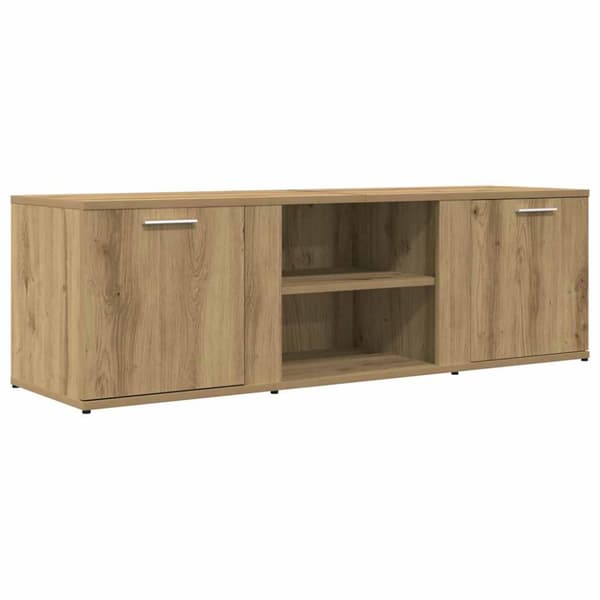 Tv-bänk ek 120x34x37 cm konstruerat trä