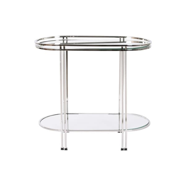Sofabord Home ESPRIT Sølvfarvet Stål Spejl 70 x 35 x 63 cm