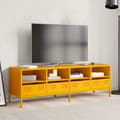 Miniatyrbillede 4 af 11: vidaXL tv-bord 135x39x43,5 cm koldvalset stål sennepsgul