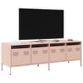 Miniatyrbillede 2 af 11: vidaXL tv-bord 135x39x43,5 cm koldvalset stål lyserød