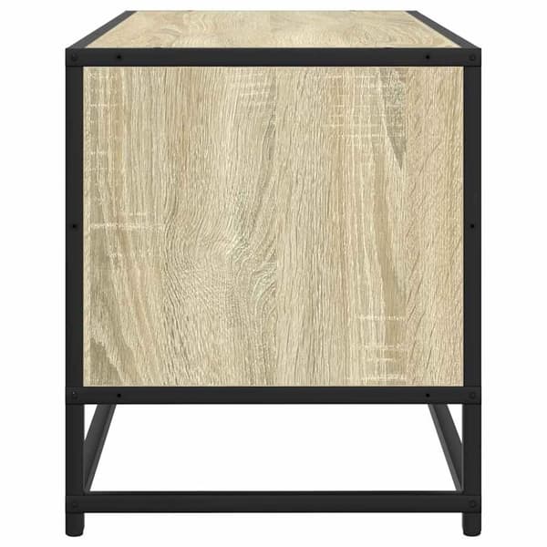 vidaXL Tv-bänk sonoma-ek 80x34,5x40 cm konstruerat trä och metall