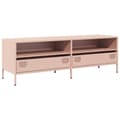 Miniatyrbillede 3 af 11: vidaXL tv-bord 135x39x43,5 cm koldvalset stål lyserød