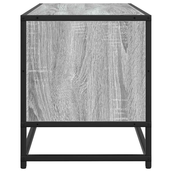 vidaXL TV-benk grå sonoma 80x34,5x40 cm konstruert tre og metall