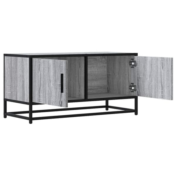 vidaXL Tv-bänk grå sonoma 80x34,5x40 cm konstruerat trä och metall