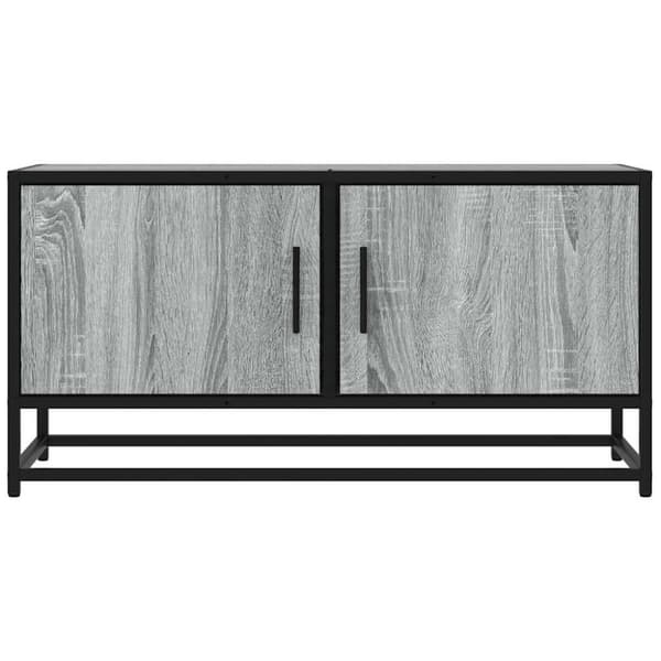 vidaXL tv-bord 80x34,5x40 cm konstrueret træ og metal grå sonoma-eg