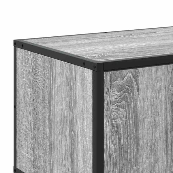 vidaXL tv-bord 80x34,5x40 cm konstrueret træ og metal grå sonoma-eg