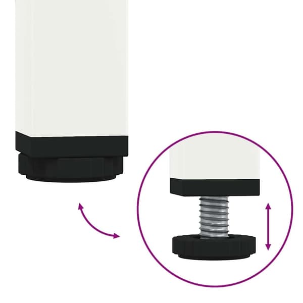 vidaXL Tv-bänk vit 101,5x39x43,5 cm kallvalsat stål