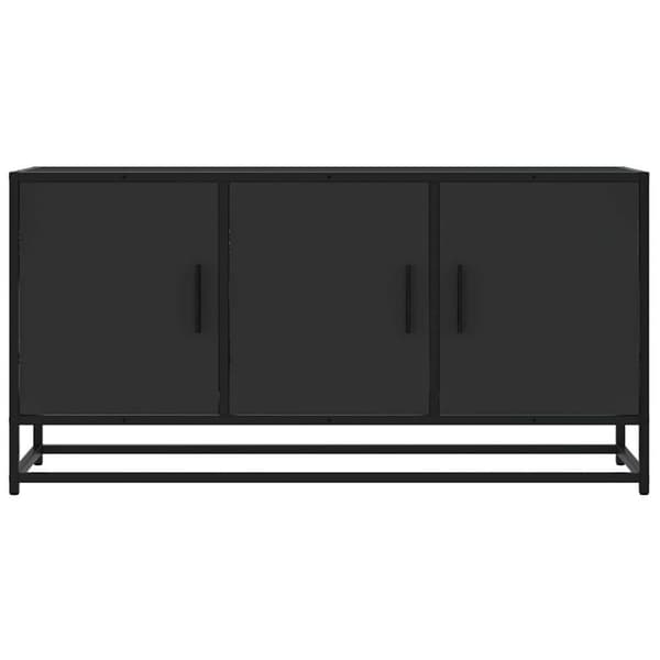 vidaXL Tv-bänk svart 100x35x50 cm konstruerat trä och metall