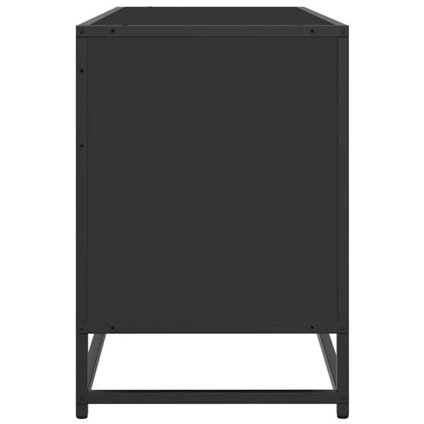vidaXL Tv-bänk svart 100x35x50 cm konstruerat trä och metall