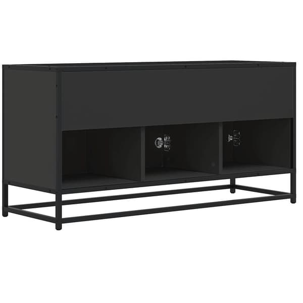 vidaXL Tv-bänk svart 100x35x50 cm konstruerat trä och metall