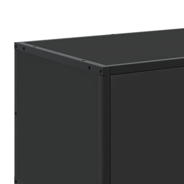 vidaXL Tv-bänk svart 100x35x50 cm konstruerat trä och metall