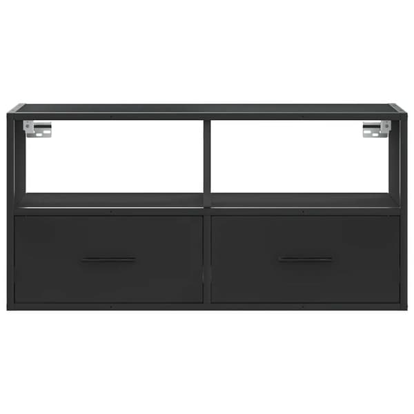 vidaXL tv-bord 80x31x39,5 cm konstrueret træ og metal sort