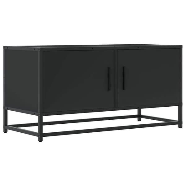 vidaXL tv-bord 80x34,5x40 cm konstrueret træ og metal sort