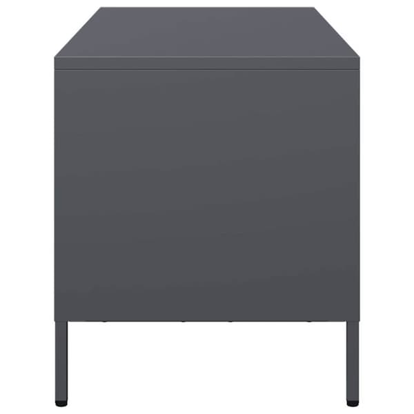 vidaXL tv-bord 101,5x39x43,5 cm koldvalset stål antracitgrå
