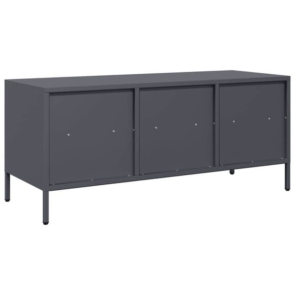 vidaXL tv-bord 101,5x39x43,5 cm koldvalset stål antracitgrå