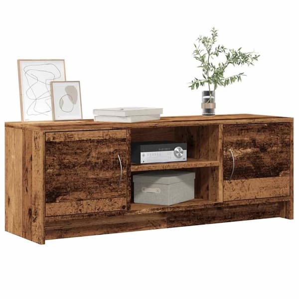 vidaXL TV-benk gammelt tre 102x30x37,5 cm konstruert tre