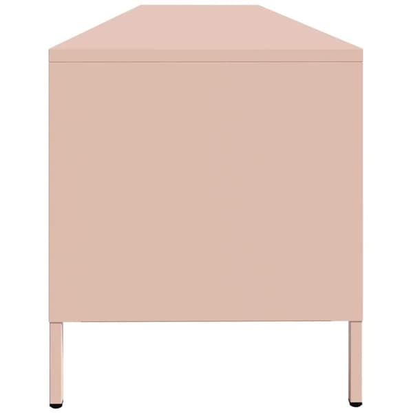 vidaXL TV-benk rosa 202x39x43,5 cm kaldvalset stål